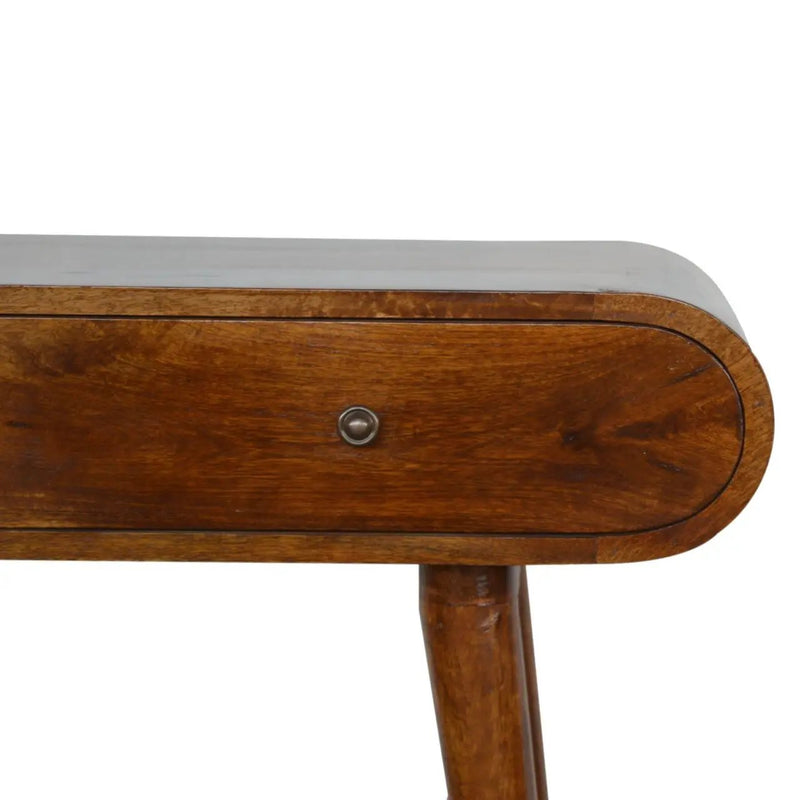 Solid Wood Curved Edge Console Table by Unique Piece Furniture