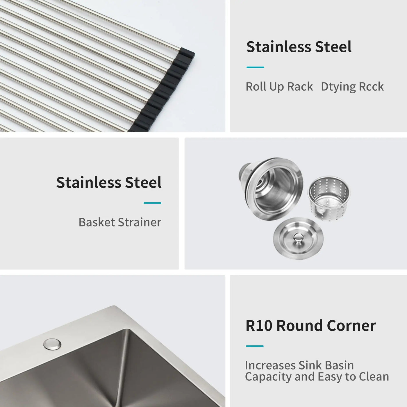 Stainless Steel Drop In Kitchen Sink, Topmount by HouseOfZazla