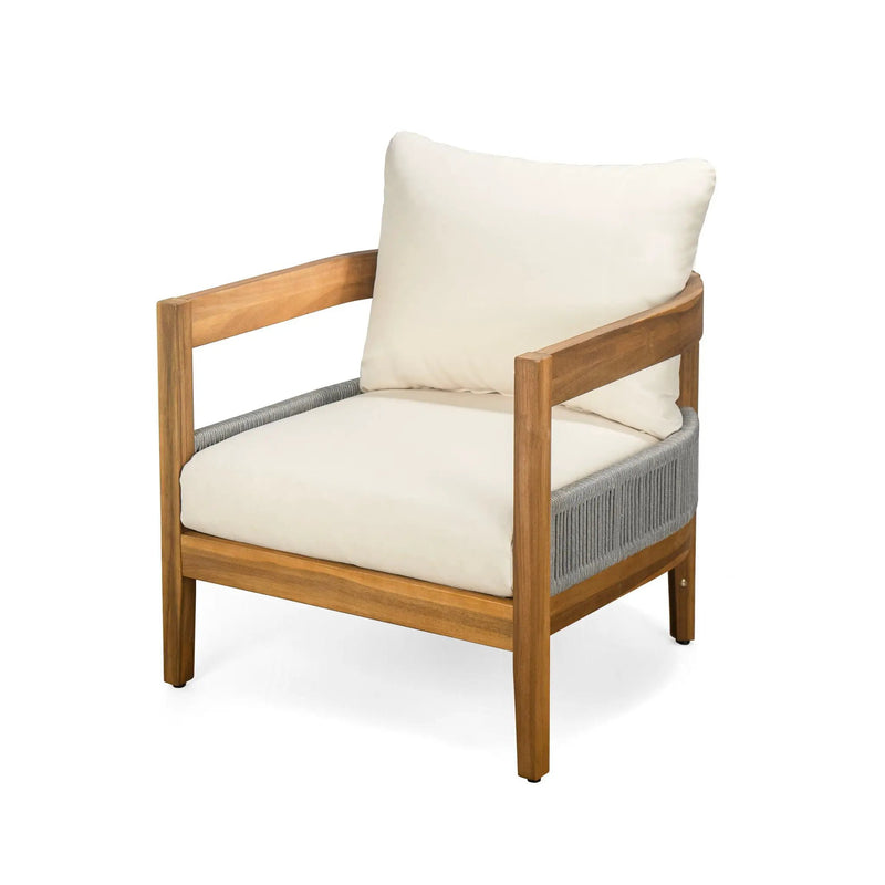 Porto - Outdoor Club Chair - Teak / Beige by HouseOfZazla