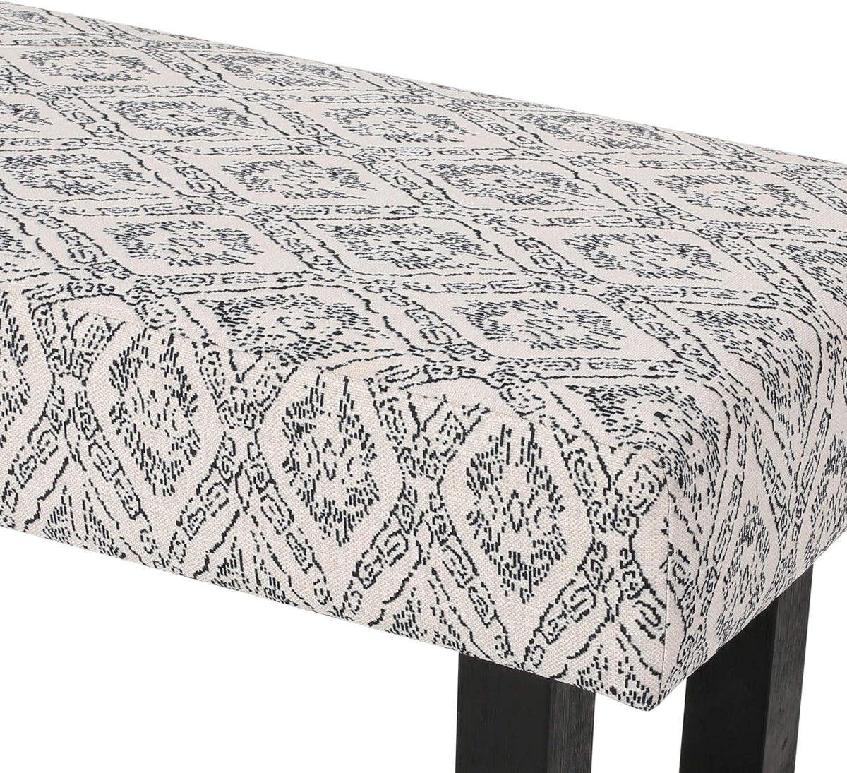 Ashford Boho Fabric Bench with Rubberwood Frame - Natural/Boho, photo 2 of 8