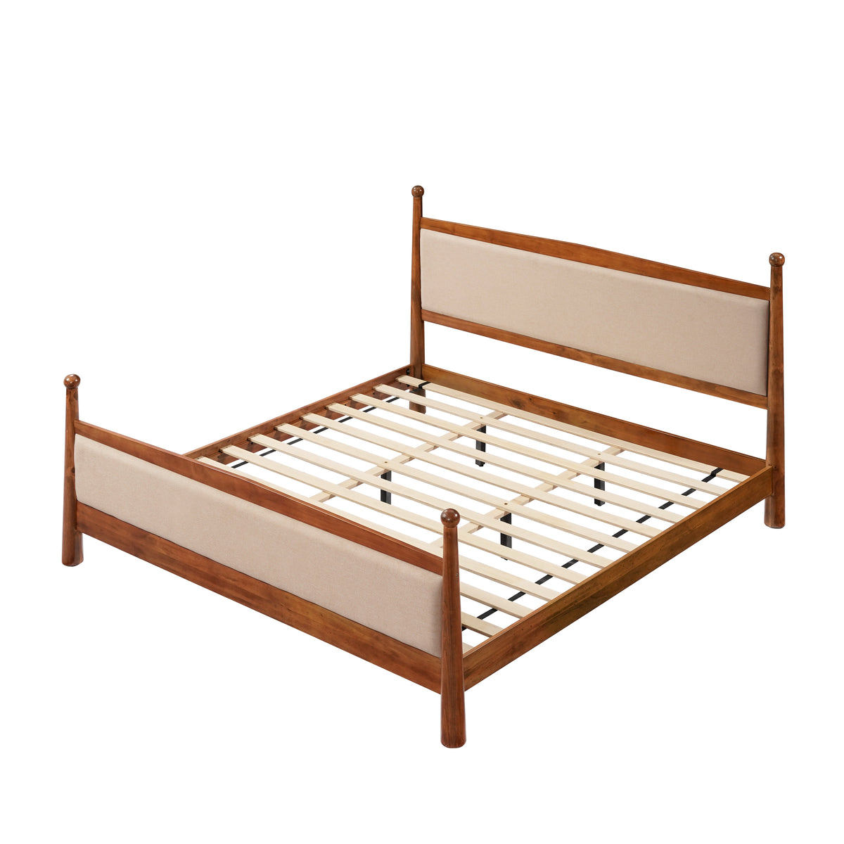 King Size Upholstered Platform Bed Frame, photo 4 of 10