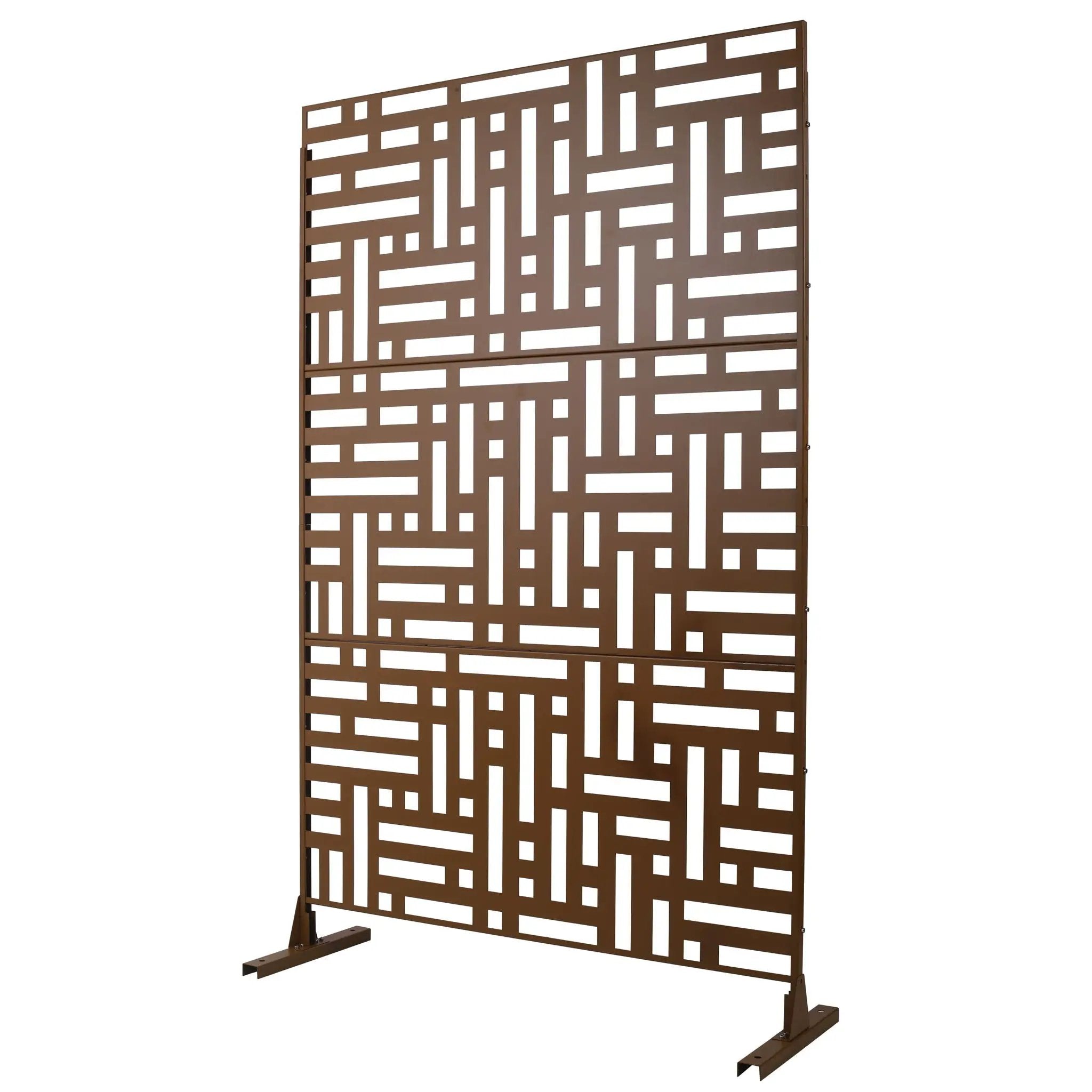 Decorative Freestanding Metal Privacy Screen For Indoor & Outdoor Use by HouseOfZazla