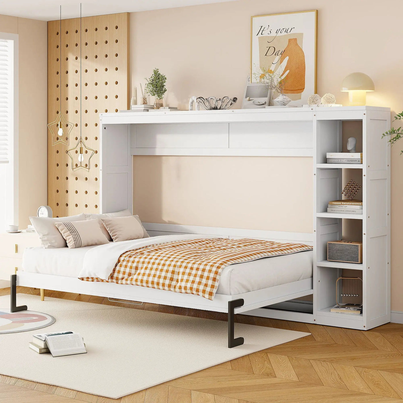 Murphy Bed With Bookshelf And Storage by Unique Piece Furniture