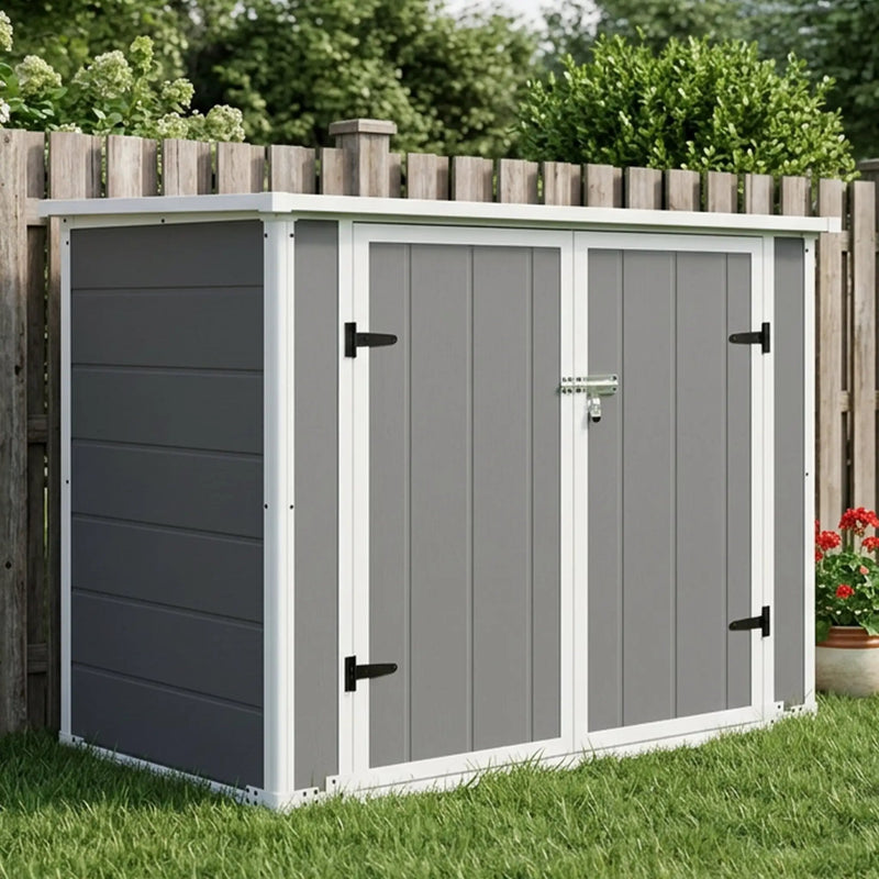 Horizontal Outdoor Storage Shed with Ramp & Hydraulic Lid by HouseOfZazla