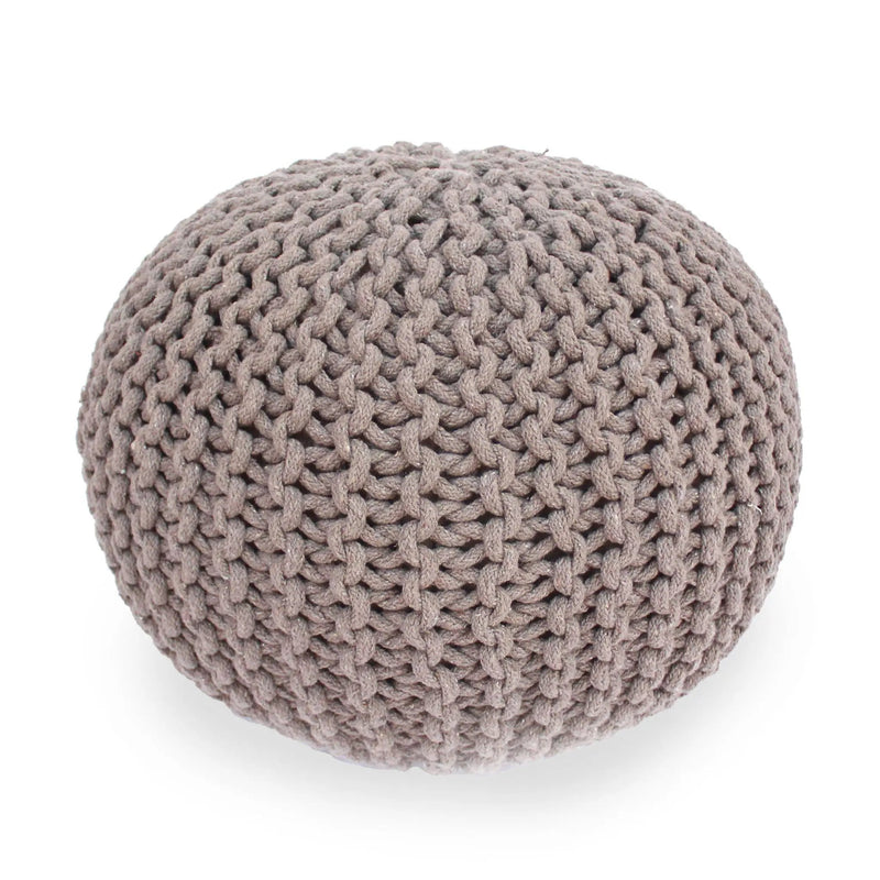 Moro Knitted Round Pouf With Pumpkin Shape by HouseOfZazla