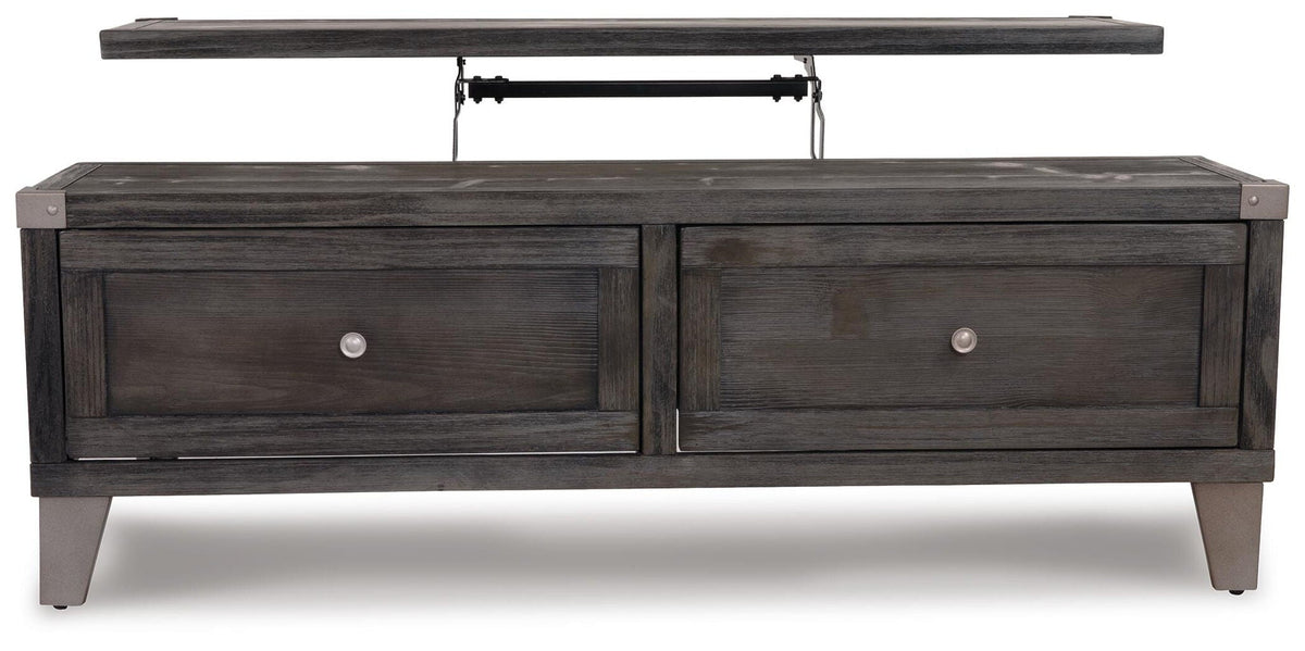 Todoe - Lift Top Cocktail Table - Dark Gray, photo 5 of 7