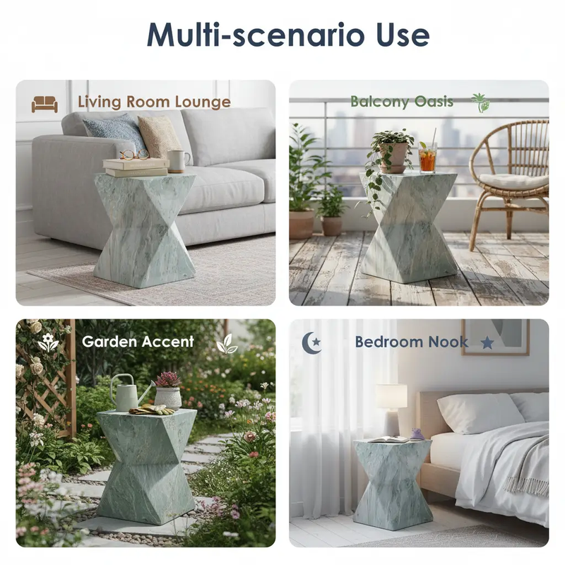 Modern Geometric Hourglass Accent Table by HouseOfZazla
