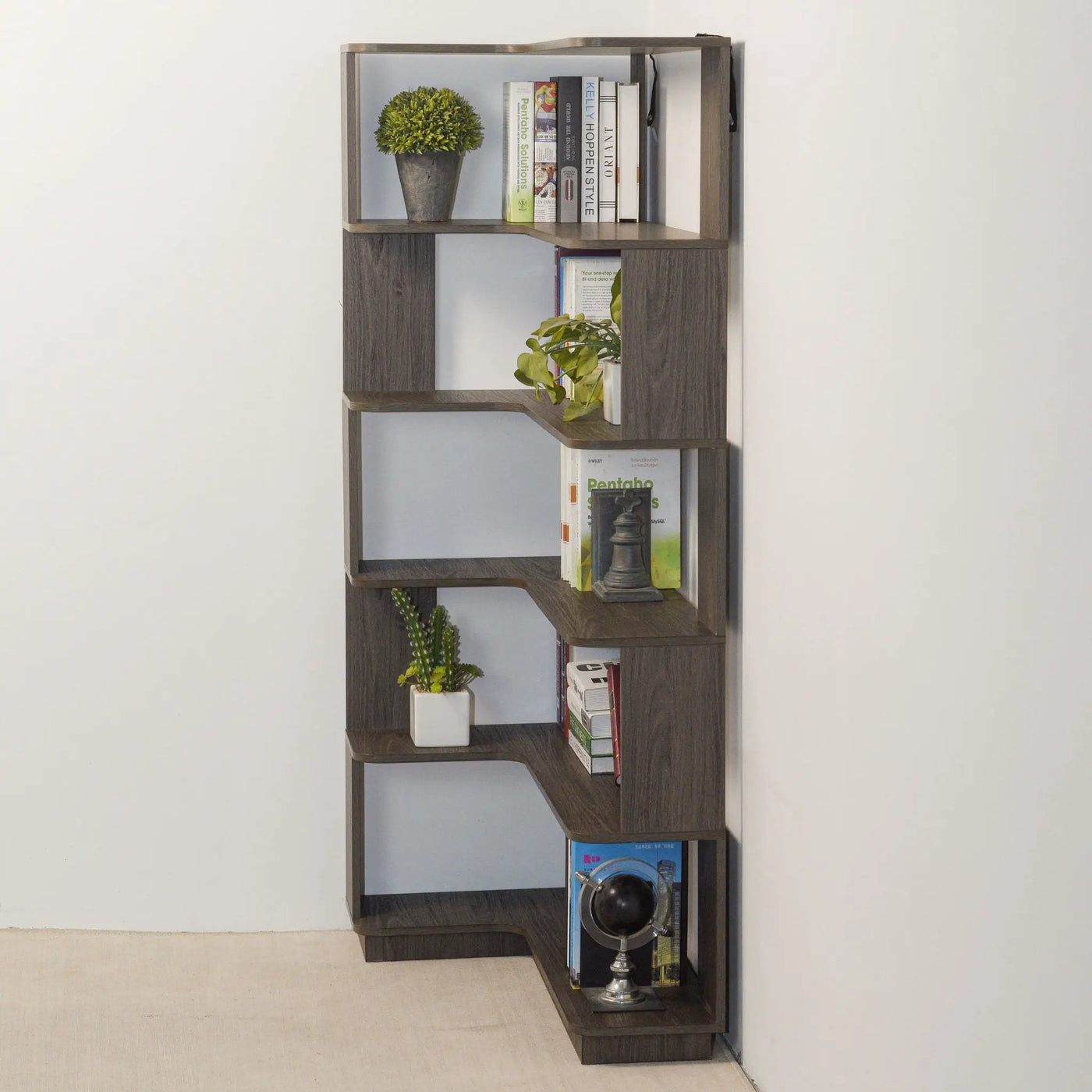 L-Shaped Design Corner Bookshelf by HouseOfZazla