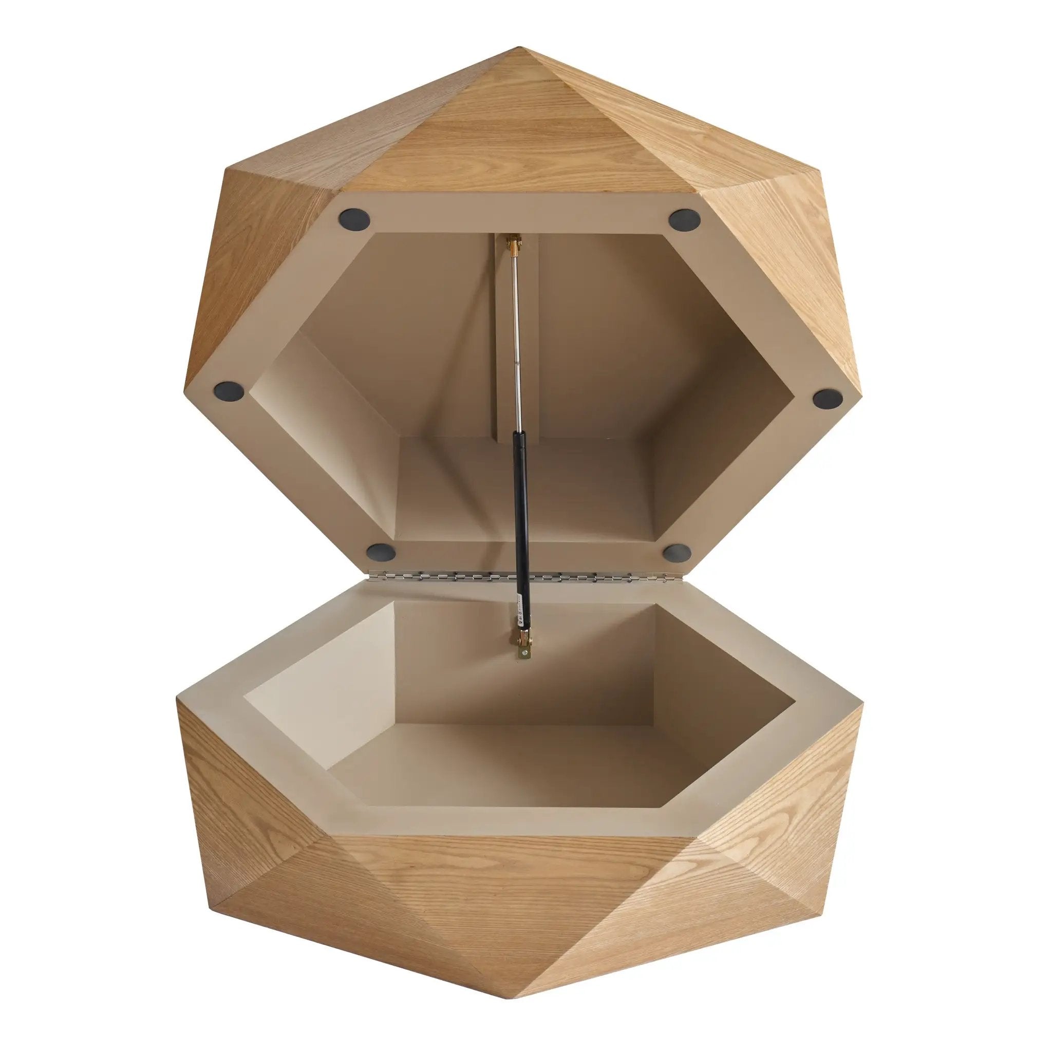 36.61'' Retro Style Polygon Flip Top Coffee Table by HouseOfZazla