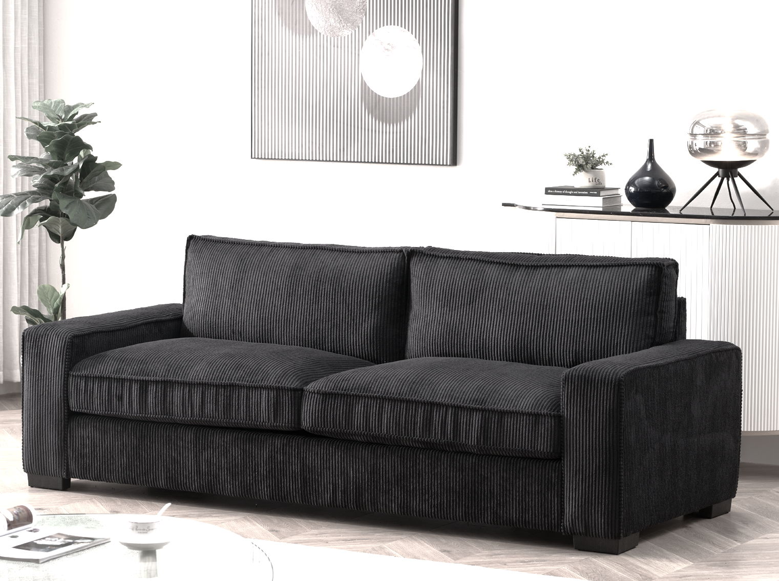Luxe - Sofa With Sleek Design, Spacious And Comfortable 3 Seater Couch by HouseOfZazla