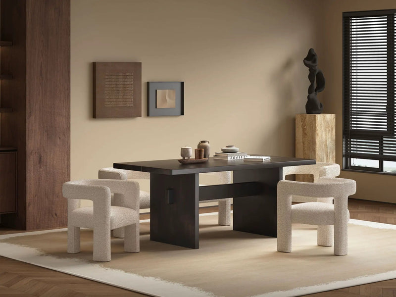Jaramillo & Lomas - 5 Pieces Dining Room Set - Beige / Espresso by HouseOfZazla