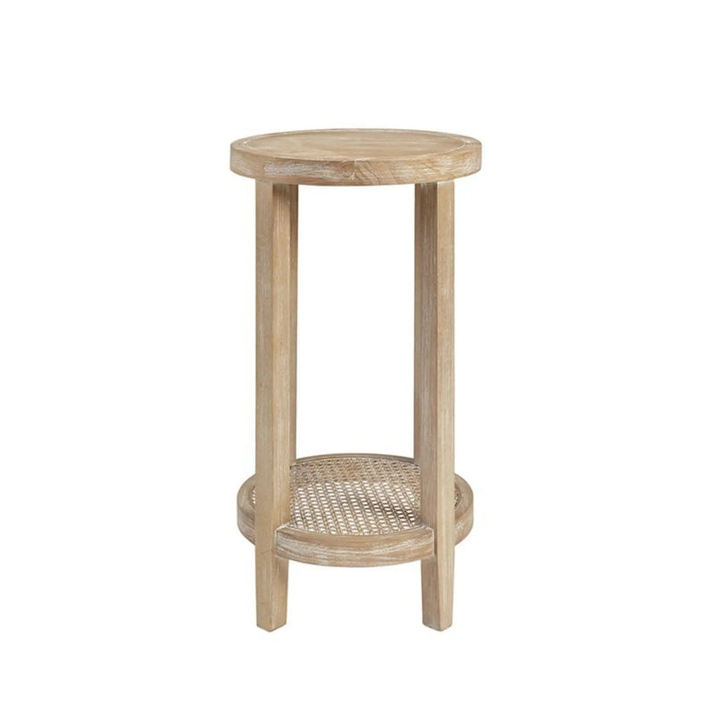 Bedford - Round Accent Table - Reclaimed Wheat by HouseOfZazla