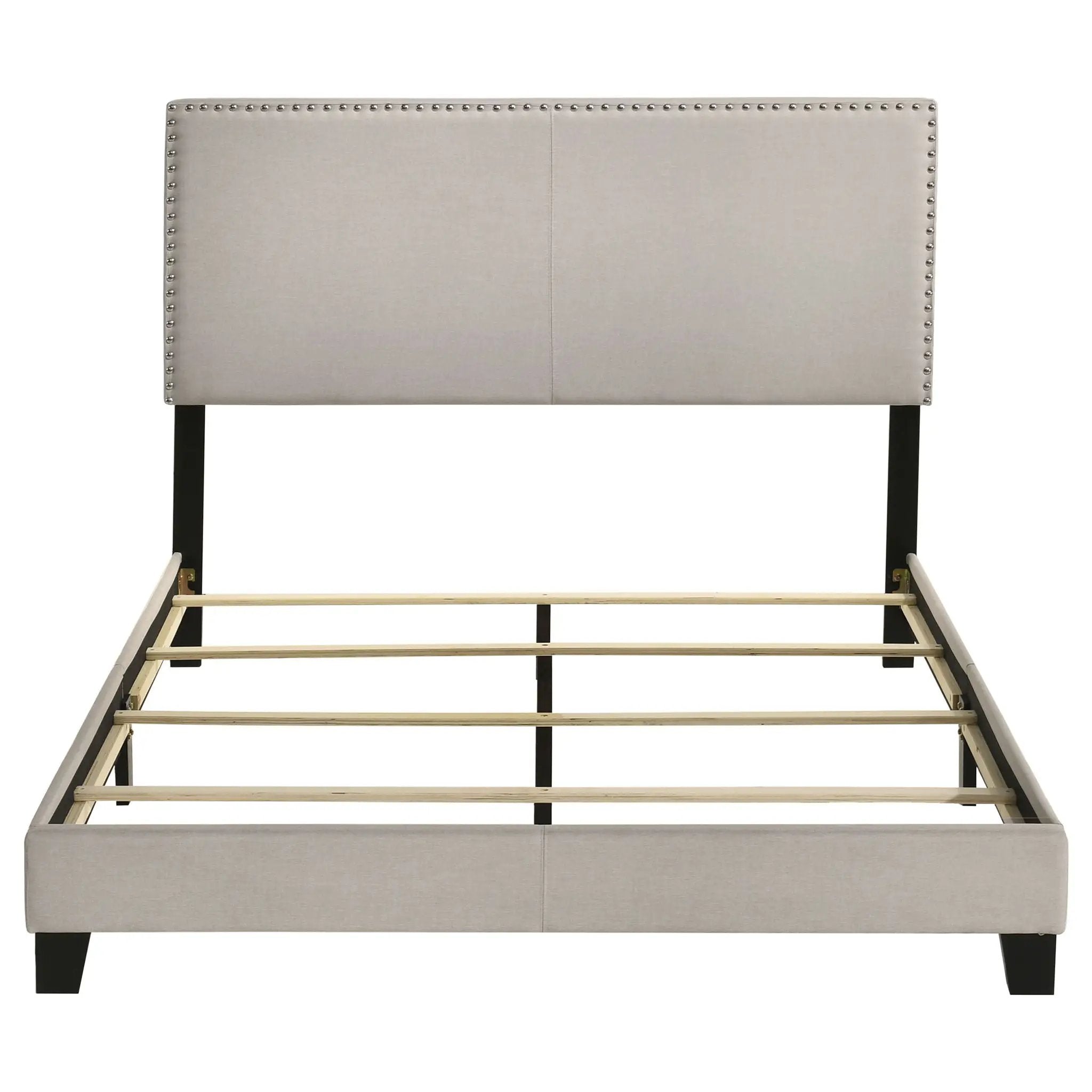 Boyd Upholstered Queen Panel Bed Ivory by Unique Piece Furniture