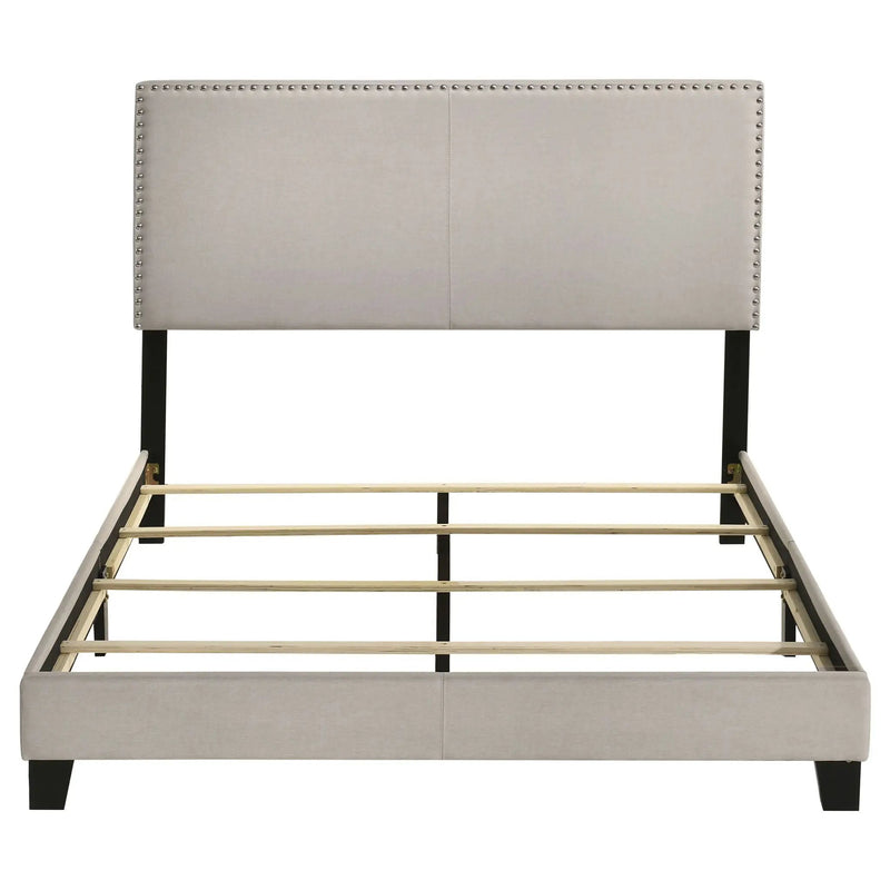 Boyd Upholstered Queen Panel Bed Ivory by Unique Piece Furniture