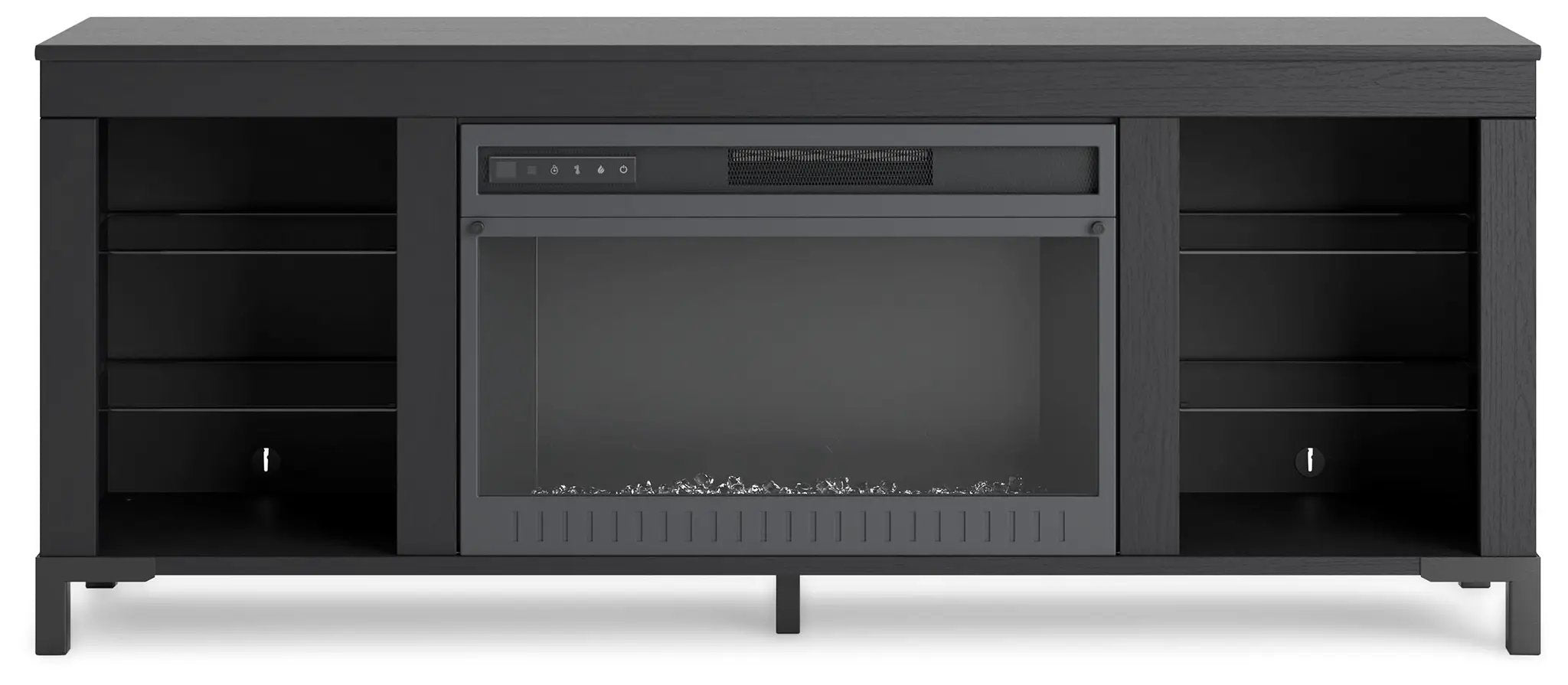 Cayberry - TV Stand With Fireplace - Black by Unique Piece Furniture