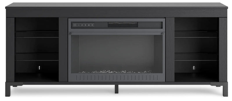 Cayberry - TV Stand With Fireplace - Black by Unique Piece Furniture