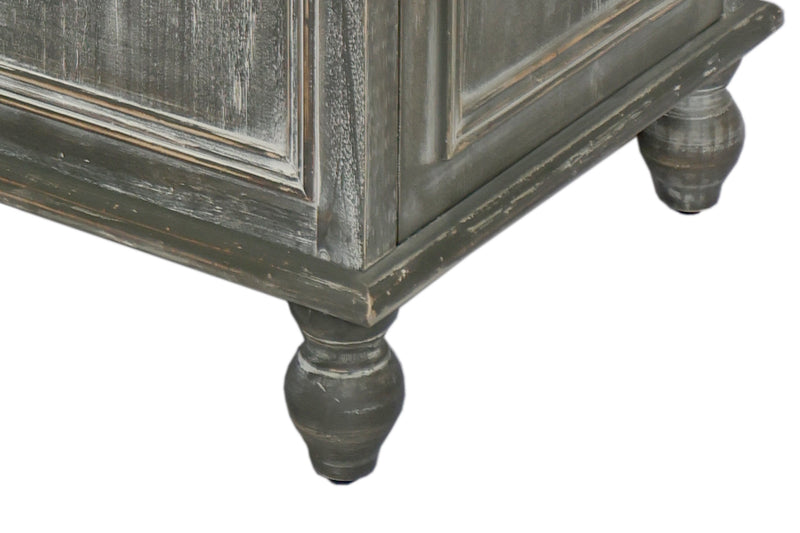 Farmhouse Tall Narrow Storage Cabinet – Rustic Wood, photo 6 of 8