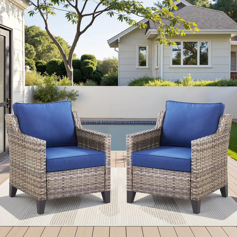 Outdoor Patio Arm Chairs Set of 2 by HouseOfZazla