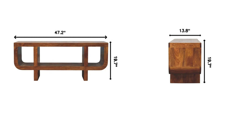 Orion - Curved Media Unit - Brown by HouseOfZazla