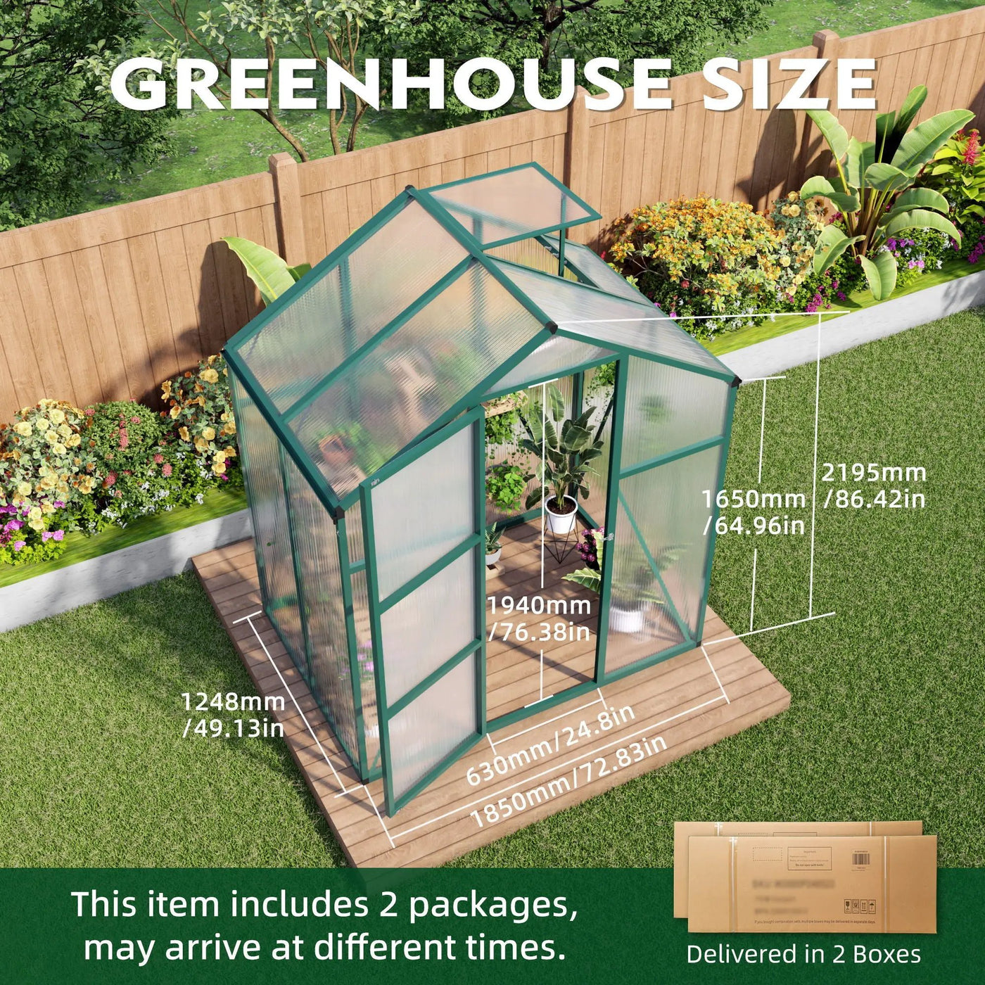 Polycarbonate Walk-In house, Raised Base For Outdoor In All Season by HouseOfZazla