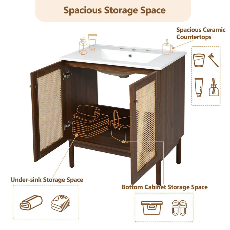 Bathroom Vanity Cabinet With Doors, Soft Close Design by Unique Piece Furniture