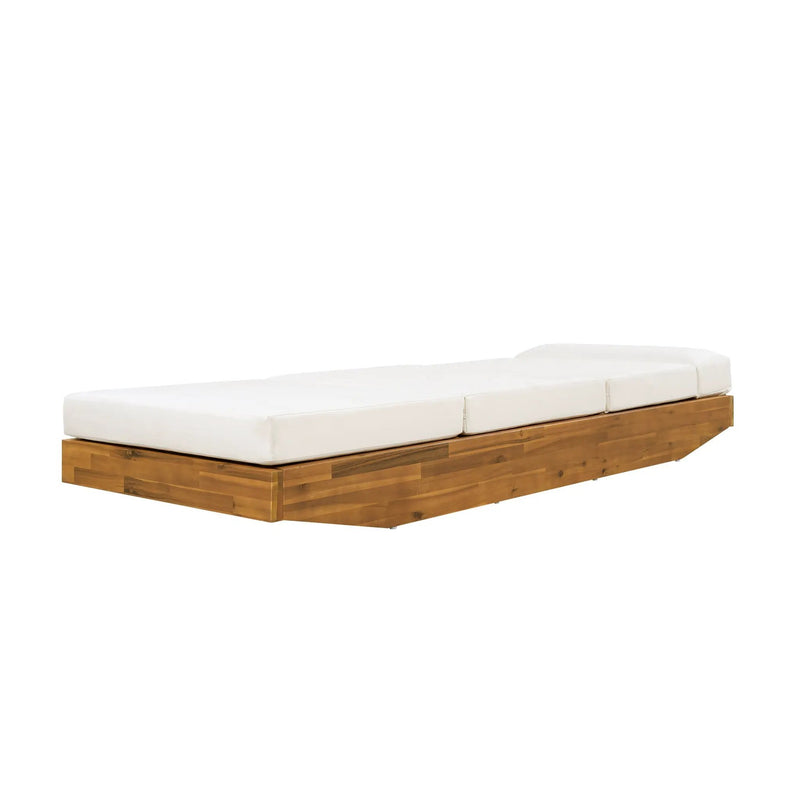 Modern Acacia Wood Outdoor Chaise Lounge by HouseOfZazla