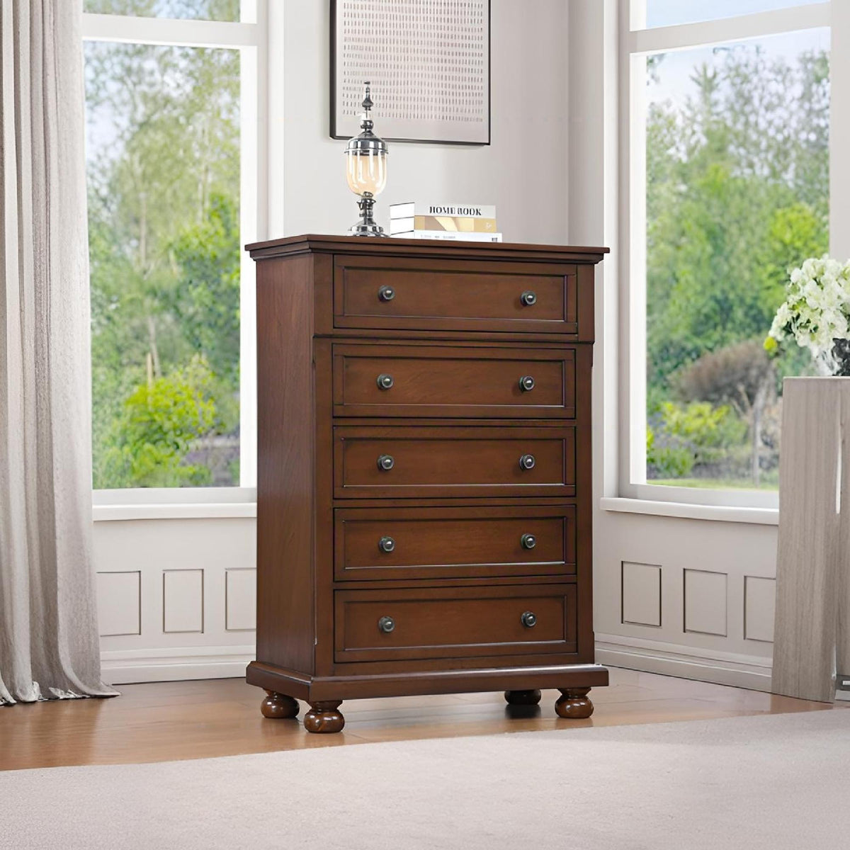 Meade Chest with Felt-Lined Top Drawer - Light Brown or Dark Brown, photo 7 of 13