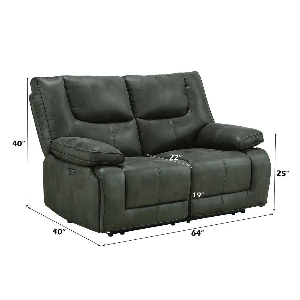 Harumi - Power Motion Loveseat With USB - Gray Fabric by Unique Piece Furniture