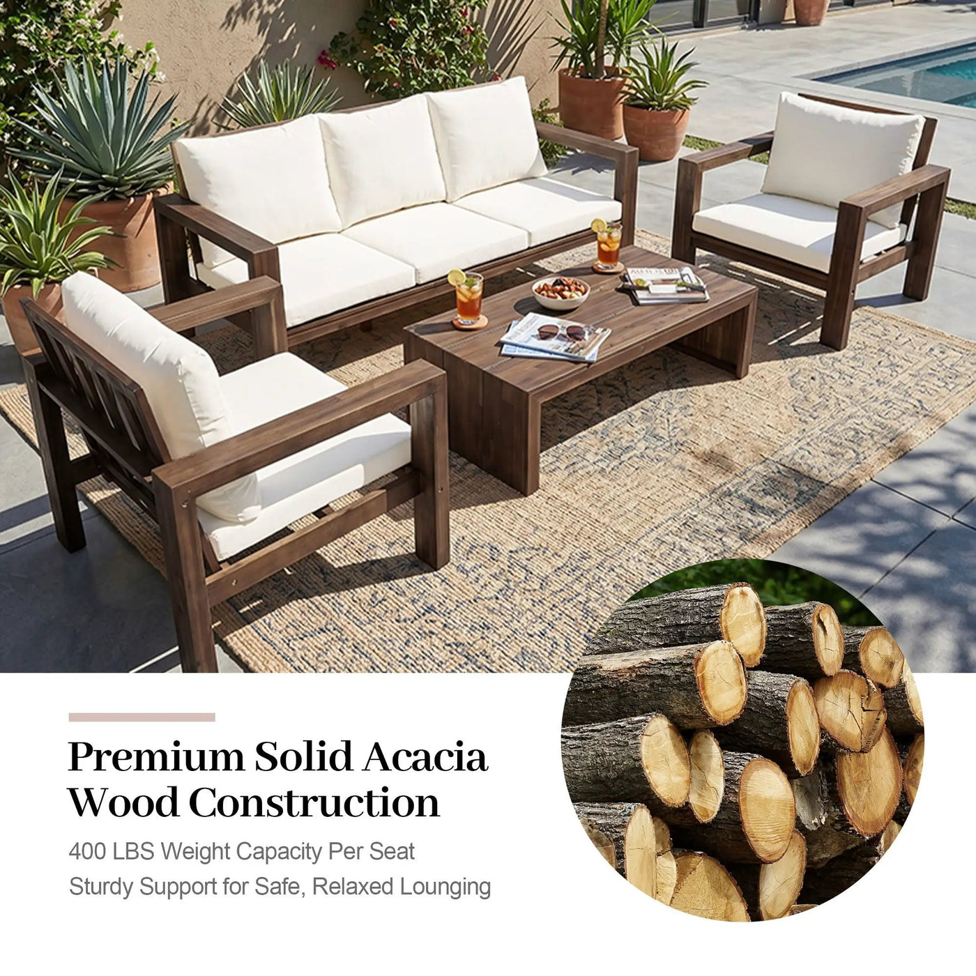 4 Piece Patio Sofa Set by HouseOfZazla