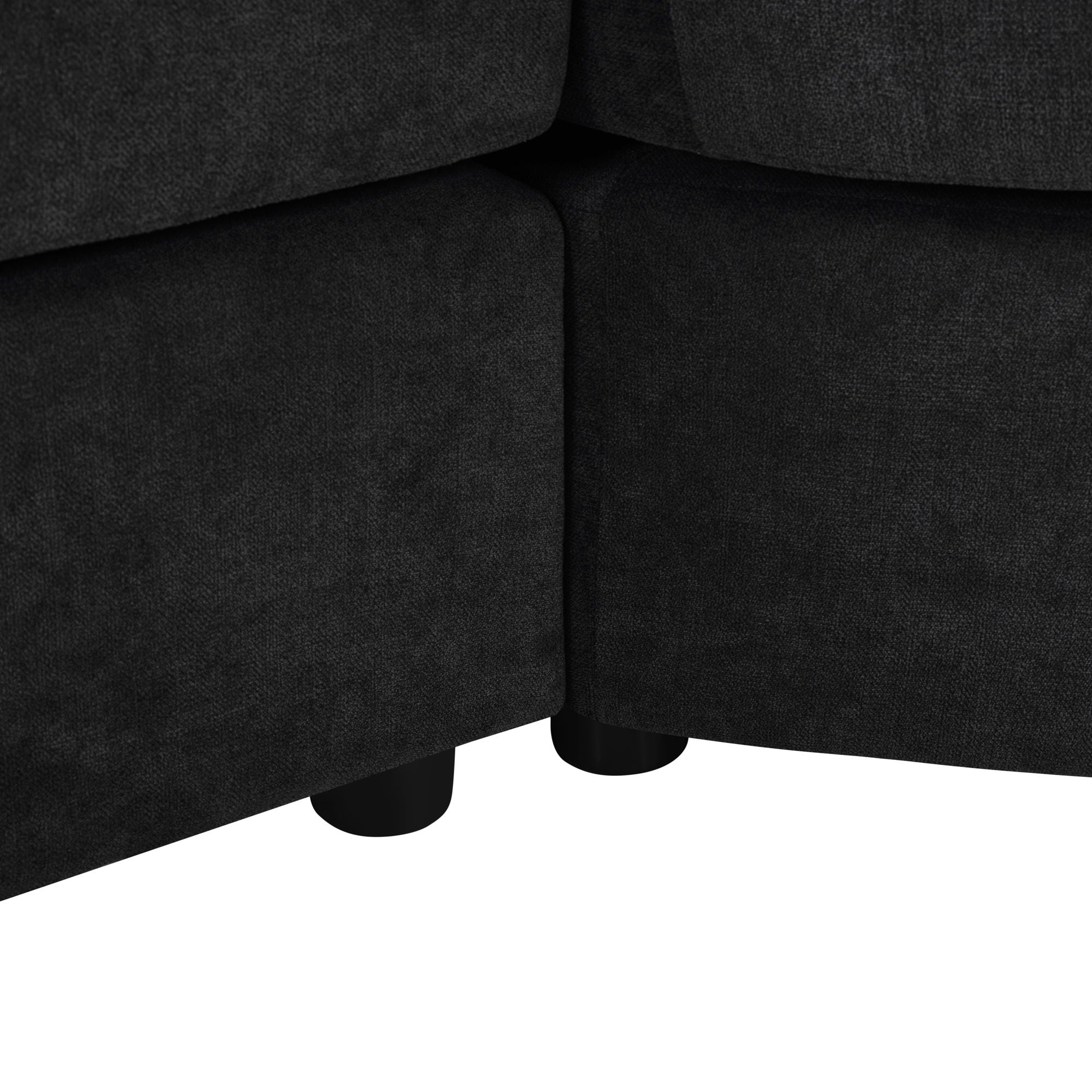 Modern 3 Seater Upholstered Sofa With Curved Design by HouseOfZazla