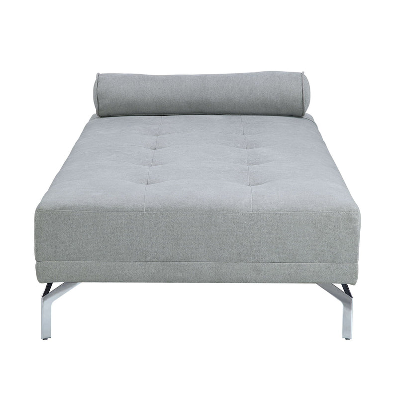 Gray Velvet Sofa Bed with Pillow - Convertible Chaise, photo 4 of 4