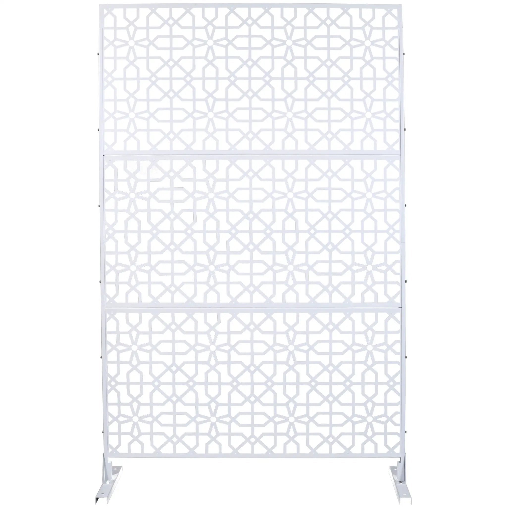 Outdoor & Indoor Metal Freestanding Decorative Privacy Screen by HouseOfZazla