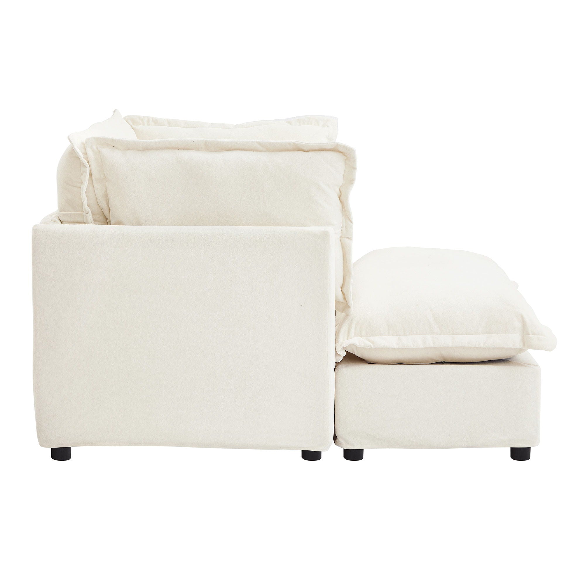 Modern Armchair Sofa With Movable Ottoman by HouseOfZazla