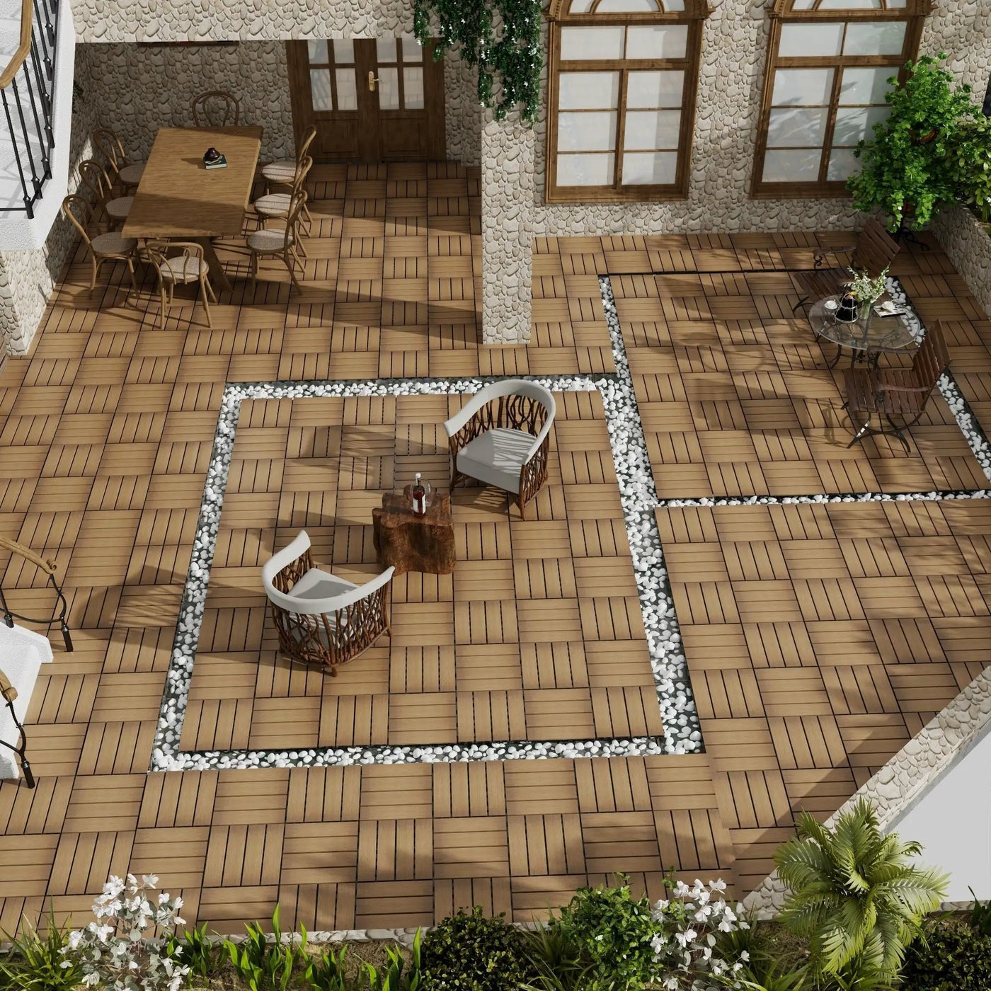 Patio Deck Tiles, Pack Of 22 by HouseOfZazla