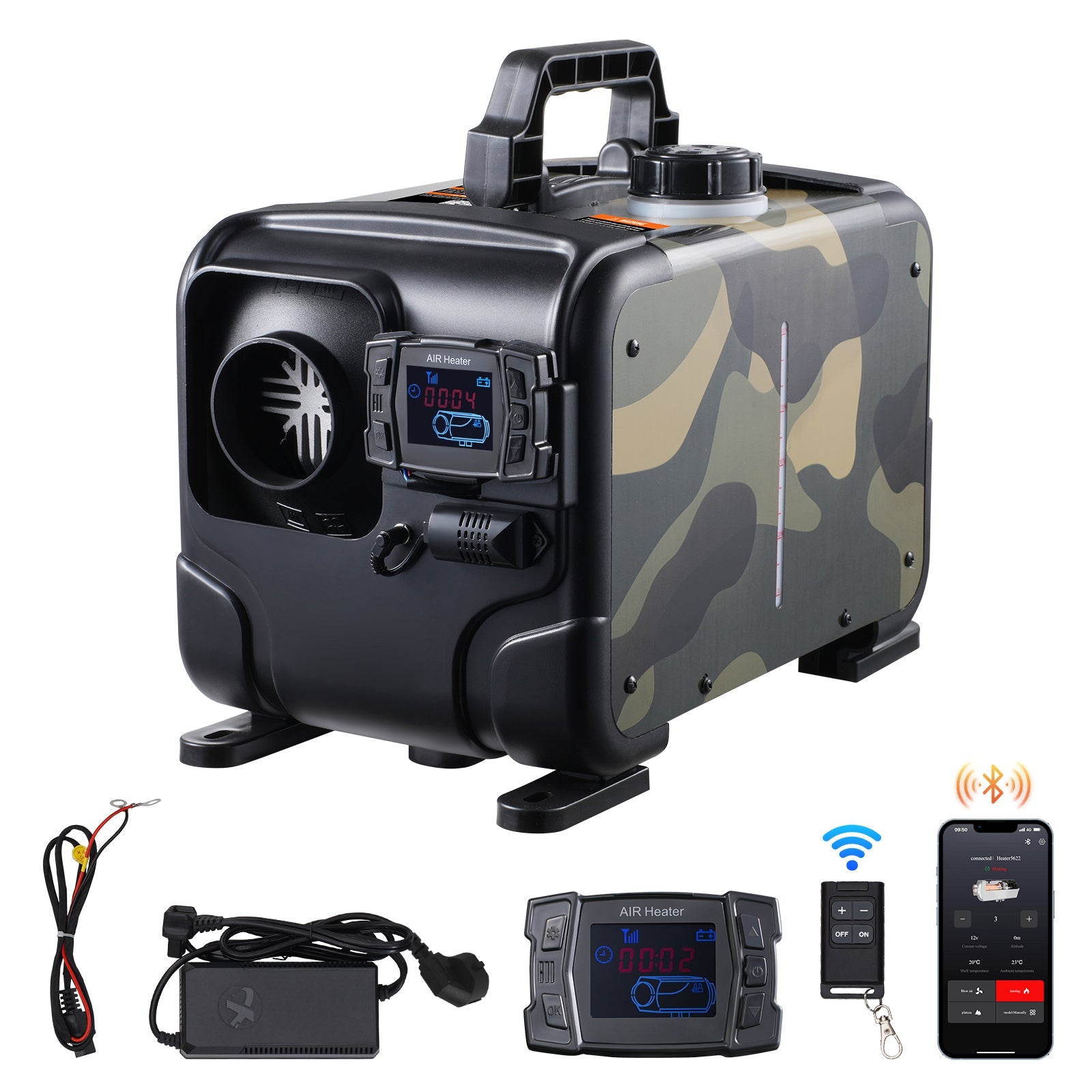 Diesel Air Heater 8KW 12V/24V Bluetooth APP Remote Control by HouseOfZazla