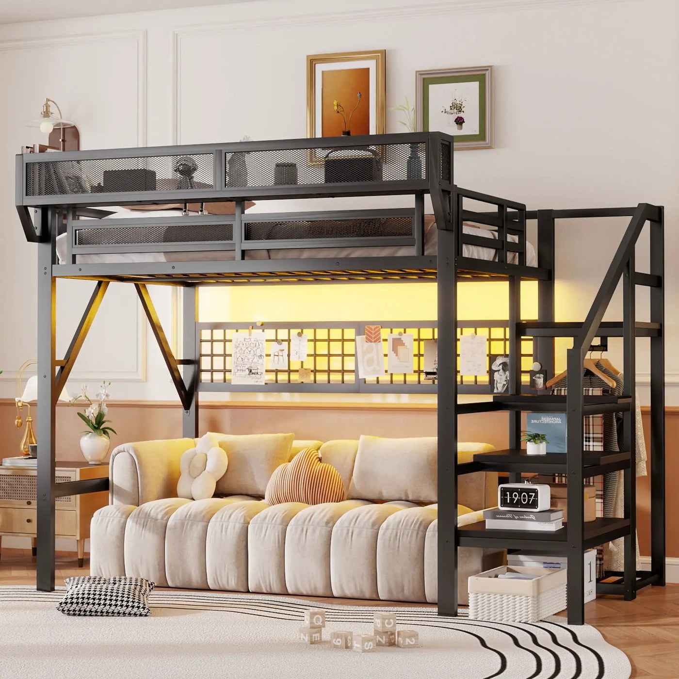 Loft Bed With Stairs And Storage by HouseOfZazla