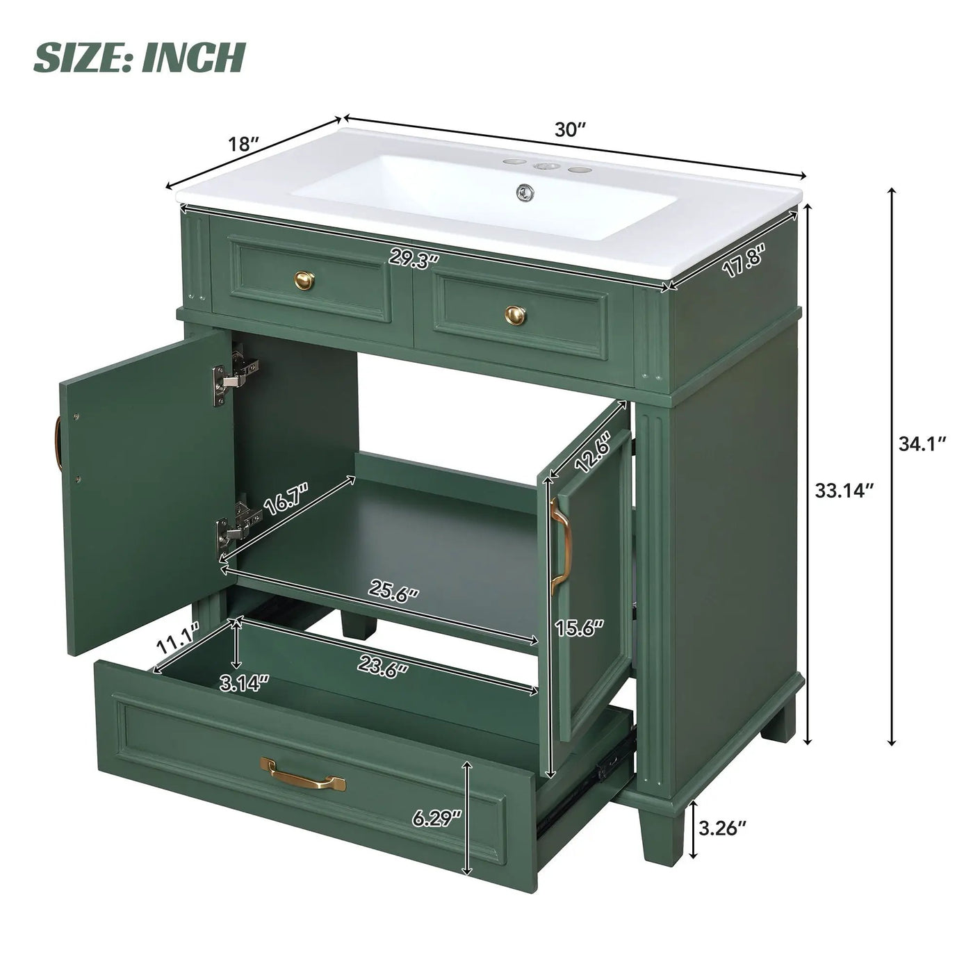 Bathroom Vanity With Sink And Storage Cabinet by HouseOfZazla