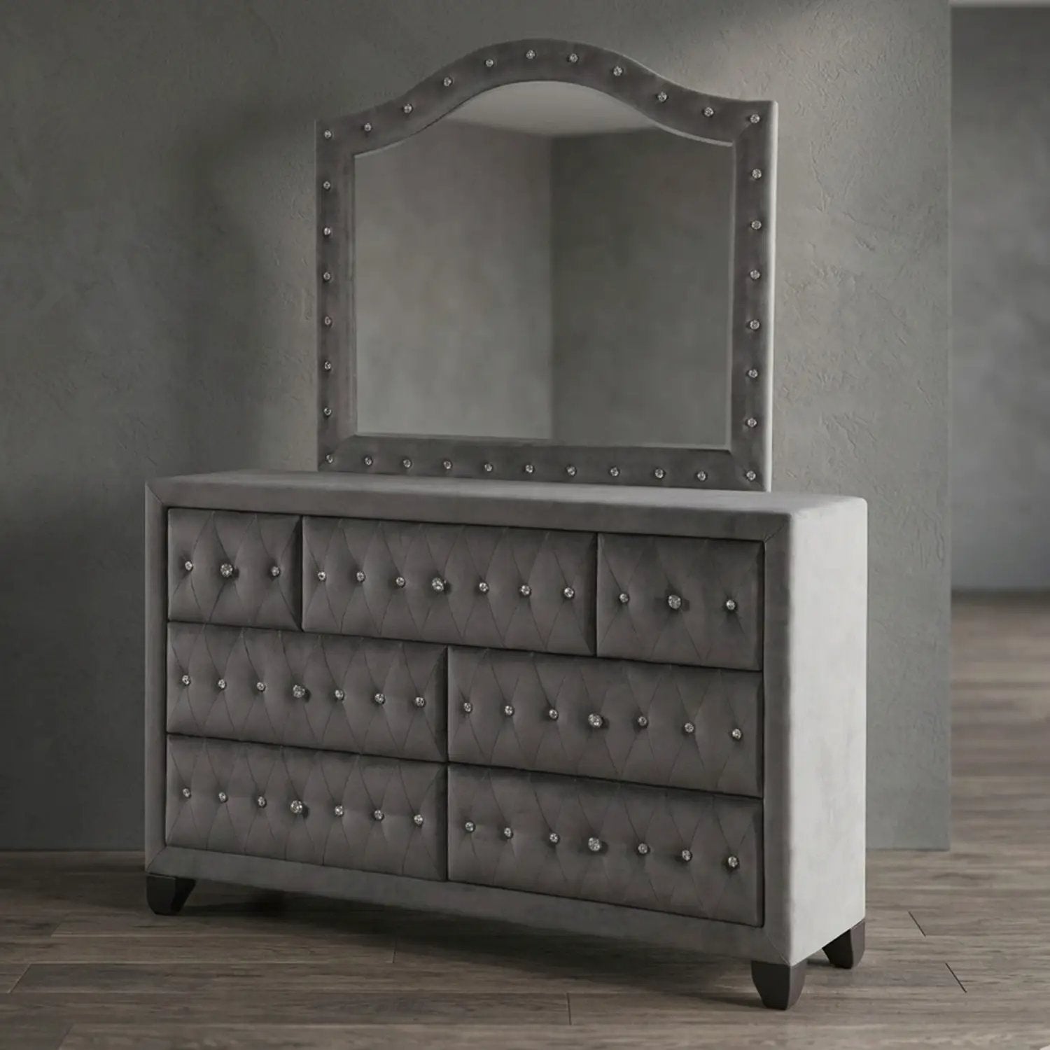 Sophia - 7 Drawer Dresser - Gray by HouseOfZazla