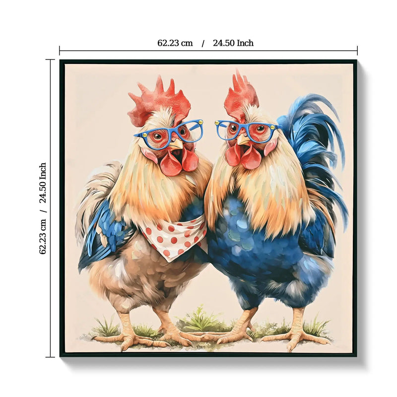 Rooster, Chicken Pictures Wall Decor For Home Decor - Yellow / Red by Unique Piece Furniture