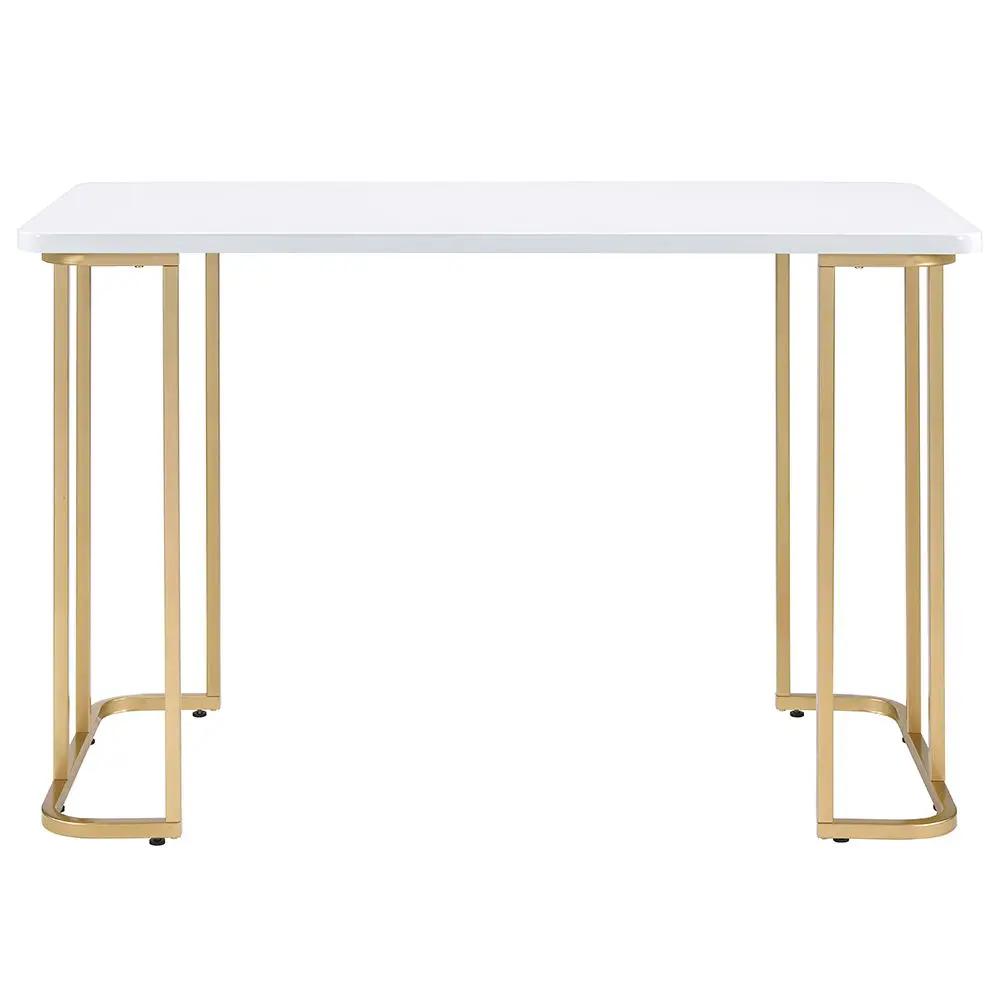 Estie - Writing Desk (Same Ac00902) - White & Gold by Unique Piece Furniture