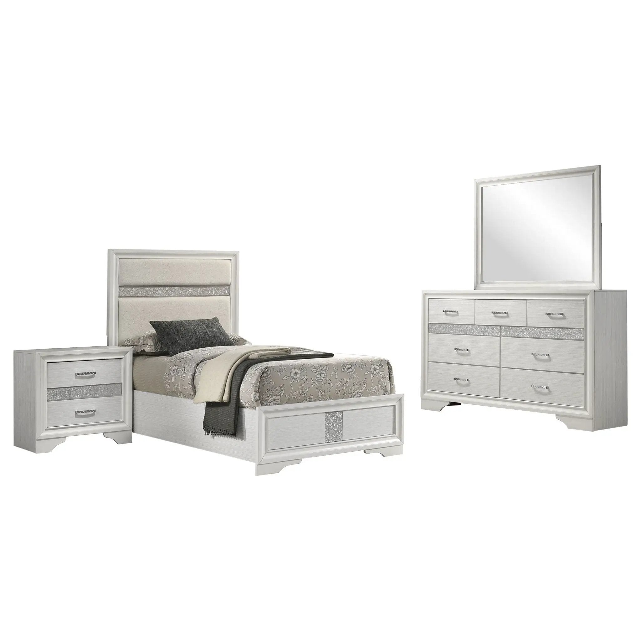 Miranda 4-piece Twin Bedroom Set White by Unique Piece Furniture