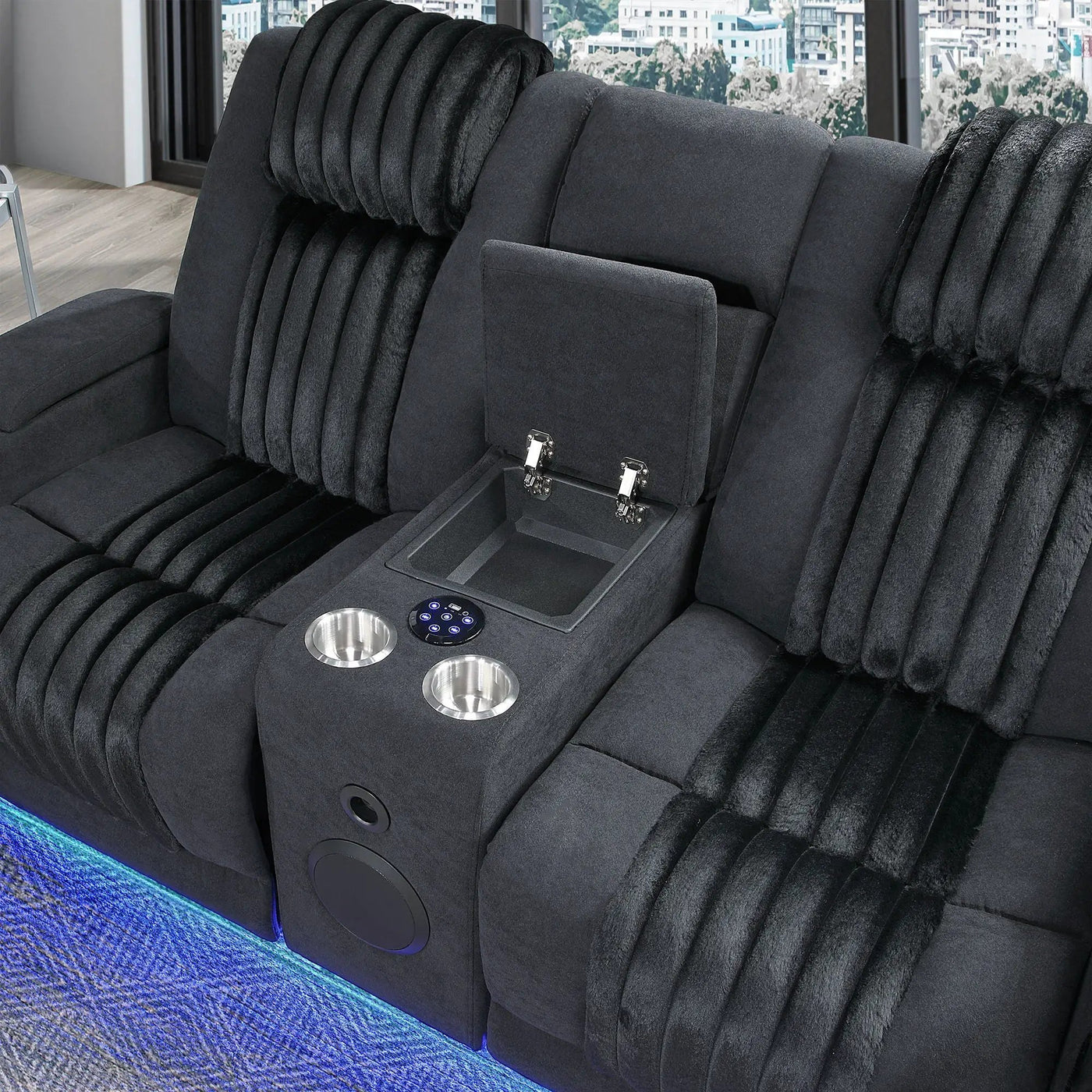 Duran - Power Reclining Loveseat With Power Headrest by HouseOfZazla