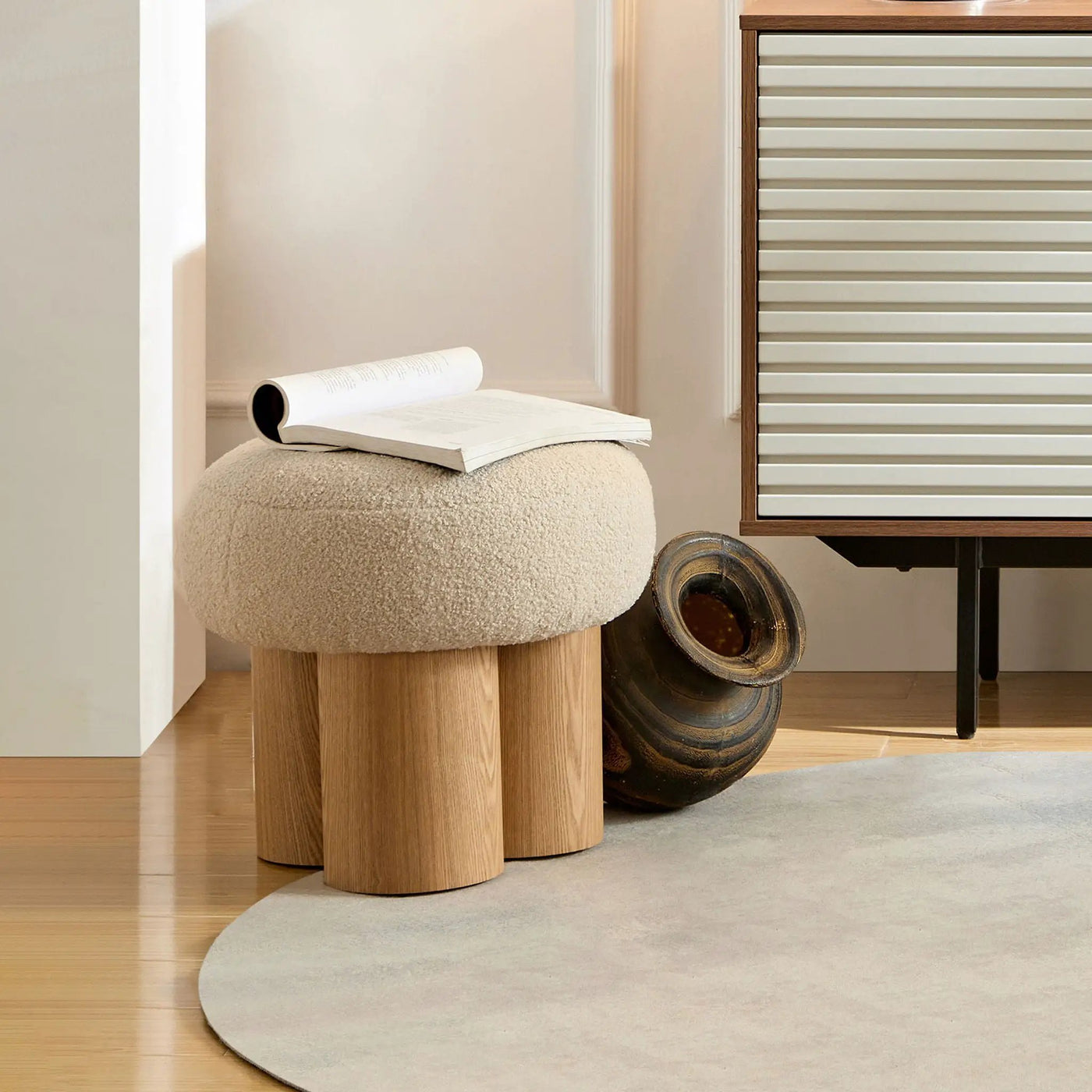 Versatile Mushroom Stool With Cushion by HouseOfZazla