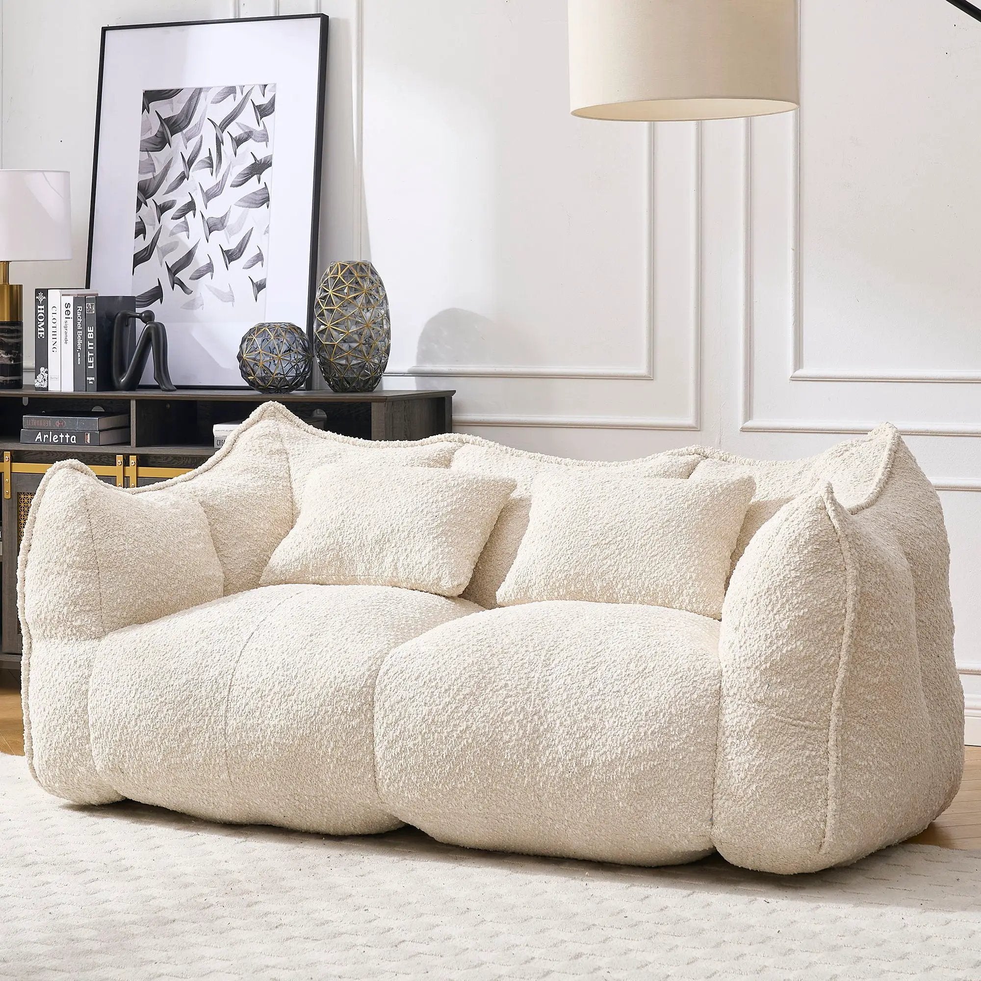 Comfortable Dual Beanbag Chair With High Resilience Foam Core For 2 People by HouseOfZazla