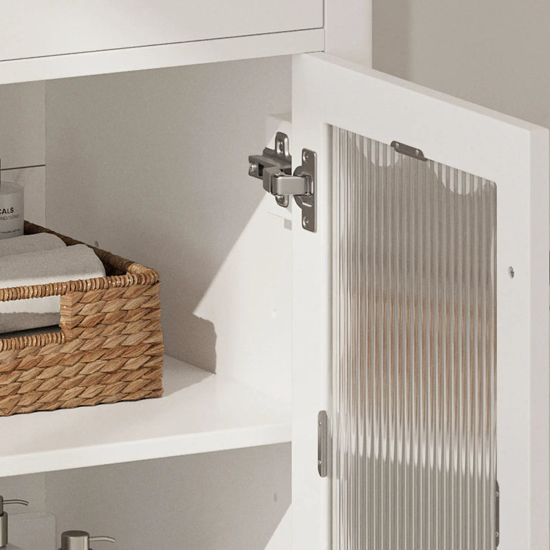 Modern Bathroom Vanity With Tempered Glass Doors by HouseOfZazla