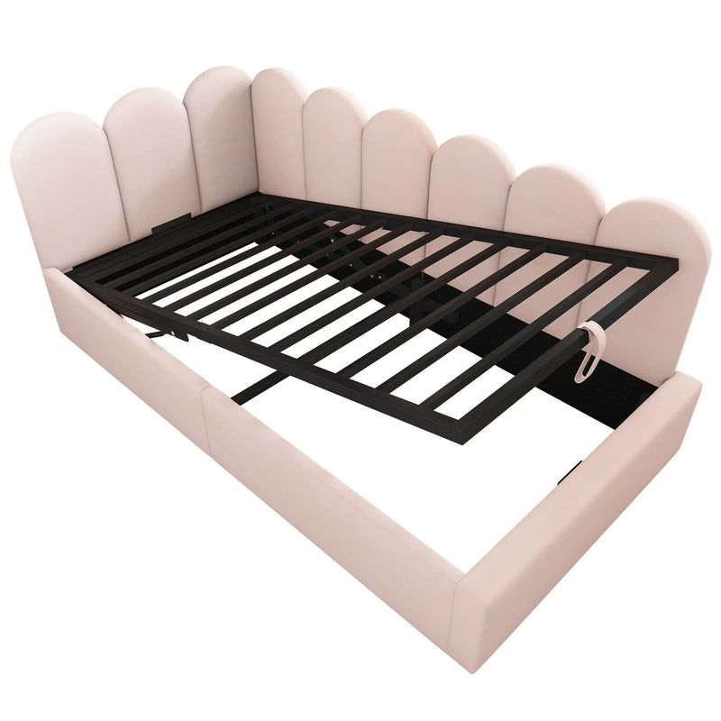 Upholstered Daybed With Metal Slatted Base by HouseOfZazla