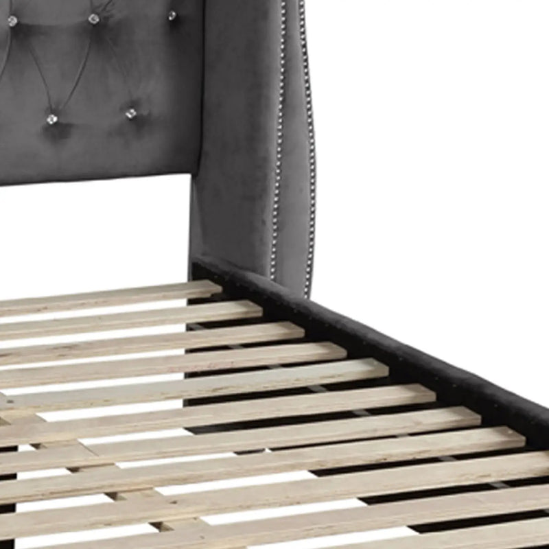 Sophia - Crystal Tufted Upholstered Bed by HouseOfZazla