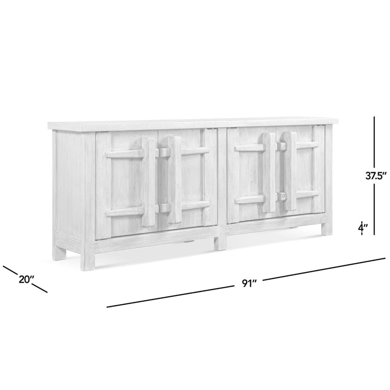 Rowan - 4 Door Sideboard Cabinet - Natural by HouseOfZazla