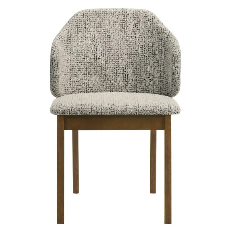Oleia - Side Chair (Set of 2) - Chenille & Walnut by Unique Piece Furniture