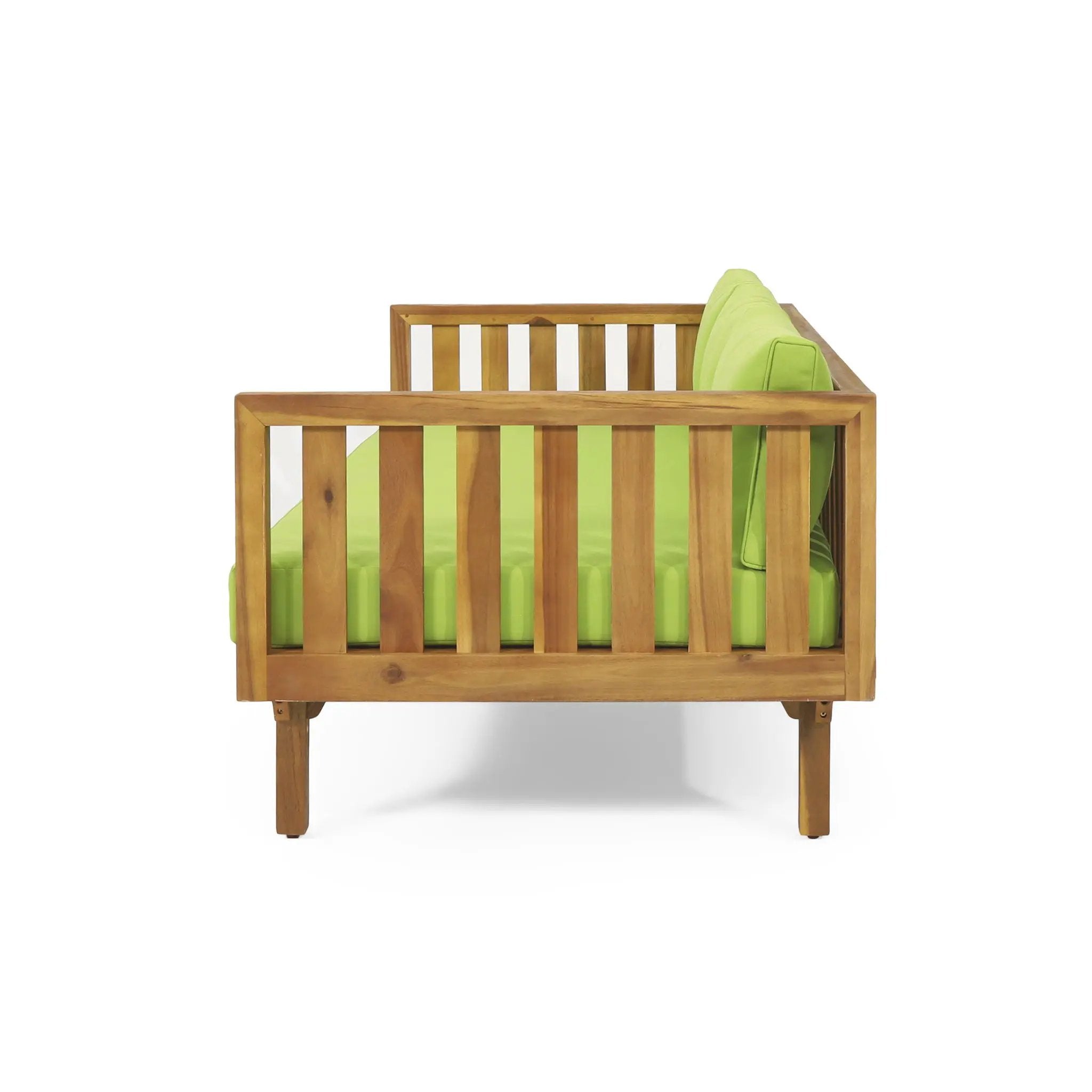 Claremont 3 Seater Daybed Teak Acacia Wood Water Resistant Cushions by HouseOfZazla